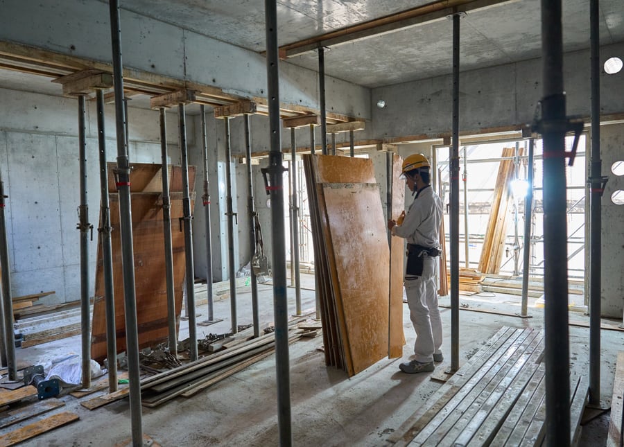 床天井の準備